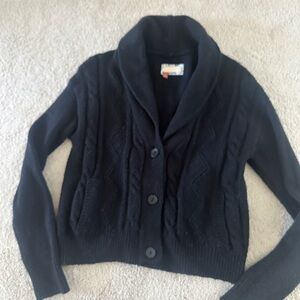 Pilcro Black Cable Knit Sweater